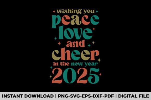 2024 Christmas and New Year 2025 Graphics for T-Shirt Designs