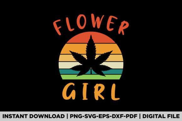 Flower Girl Weed Retro 420