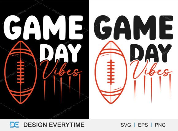 Game Day Vibes Typography Design Graphics