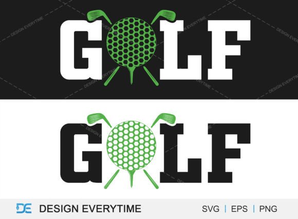 Golf Typography SVG Design Graphics