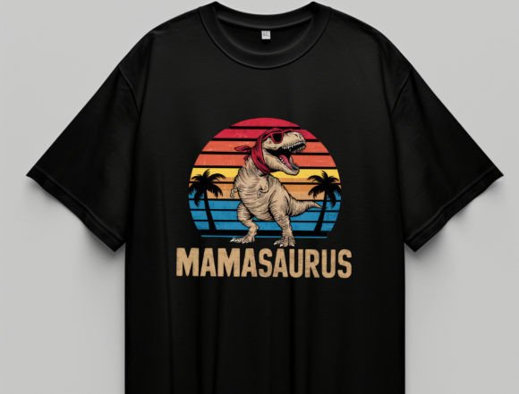 Mamasaurus Retro T-Rex Png, Dinosaur Mom