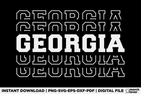 Patriotic USA State Georgia T-Shirt Graphics