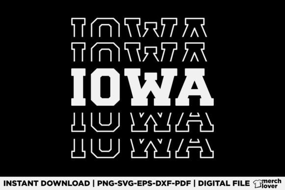Patriotic USA State Iowa T-Shirt Graphics