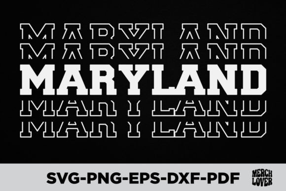 Patriotic USA State Maryland T-Shirt Graphics